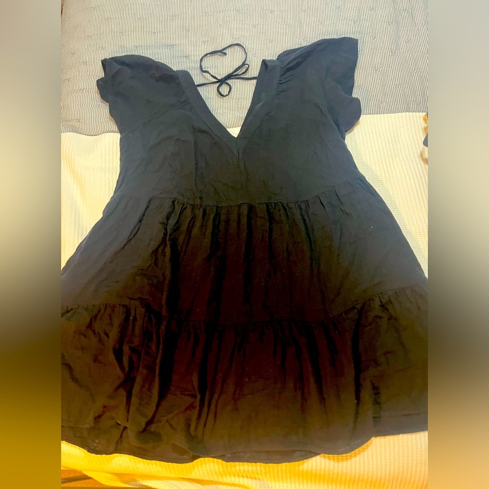 Black, loose dress - perfect for vacation or summer